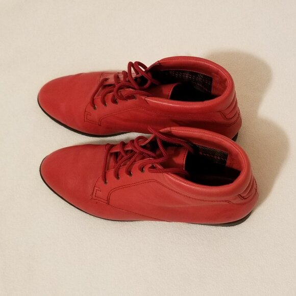 Danexx Women’s Red Leather Booties / Ankle Boots   8 M - Picture 6 of 8